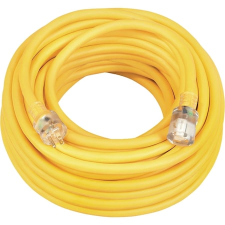 Southwire SJEOW Extension Cord, 10 AWG, Outdoor, 10/3, 1 Outlets, 5-15R, Yellow, TPE, 5-15P, 25 ft 1787SW0002
